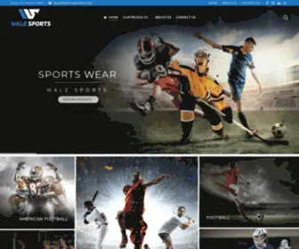 Walesports.com(Manufacturer and Exporter of High Quality Sports Wears) Screenshot