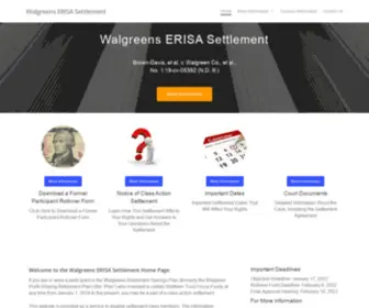 Walgreenserisa.com(Walgreens ERISA Settlement) Screenshot