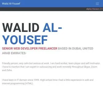 Walidalyousef.com(Web developer freelancer resume) Screenshot