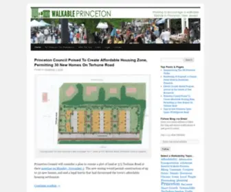 Walkableprinceton.com(Working to encourage a walkable lifestyle in Princeton) Screenshot