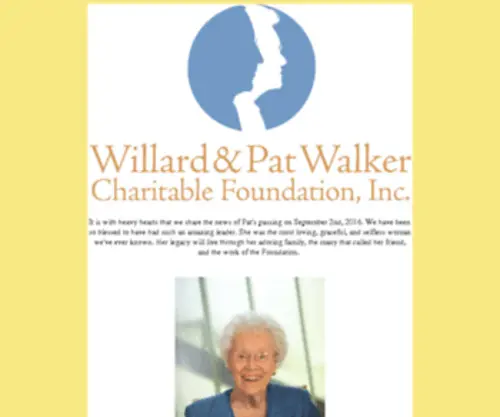 Walkerfoundation.org(Walker Charitable Foundation) Screenshot