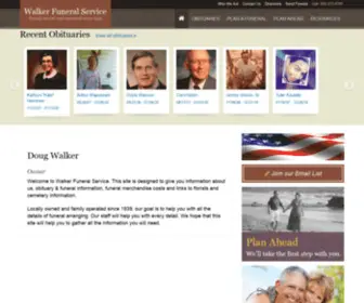 Walkerfuneral.com(Walker Funeral Service of Shawnee) Screenshot