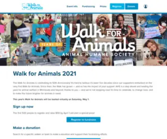 Walkforanimalsmn.org(Animal Humane Society) Screenshot