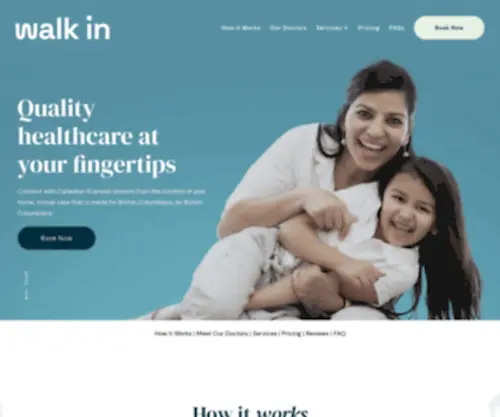 Walkin.ca(Online Doctor Appointments in BC) Screenshot