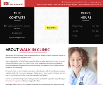 Walkinclinicnyc.com(Walk in Clinic for medical Check) Screenshot