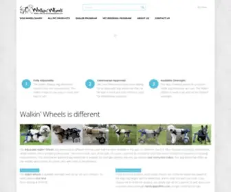 Walkinwheels.com(Walkin Wheels The Dog Wheelchair to Get Handicapped Dogs Moving Again) Screenshot