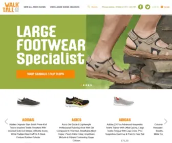 Walktall.co.uk(The UK's widest selection of larger size Men's footwear) Screenshot