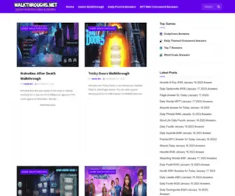 Walkthroughs.net(Game Walkthroughs & Guides) Screenshot