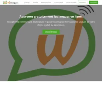 Wallangues.be(Apprenez une langue en ligne gratuitement) Screenshot