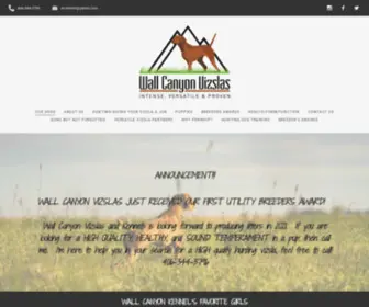 Wallcanyonkennels.com(Wall Canyon Vizslas) Screenshot