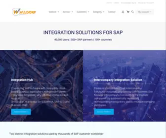 Walldorfsolutions.com(Intercompany and Integration Hub for SAP Business One) Screenshot