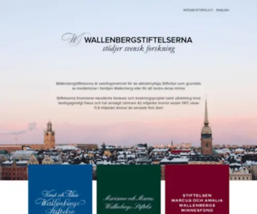 Wallenberg.org(Startsida) Screenshot