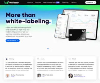Wallester.com(White-label card issuer and co-brand payment solution) Screenshot