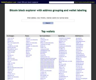 Walletexplorer.com(Smart Bitcoin block explorer) Screenshot