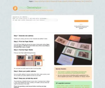 Walletgenerator.net(Universal Paper wallet generator for Bitcoin and other cryptocurrencies) Screenshot