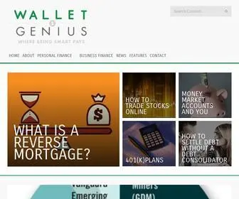 Walletgenius.com(Where being smart pays) Screenshot