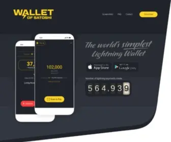 Walletofsatoshi.com(Wallet of satoshi) Screenshot