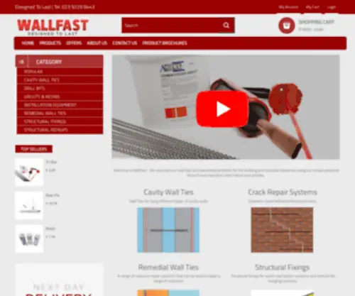 Wallfast.co.uk(Wall Ties & Structural Fixings) Screenshot