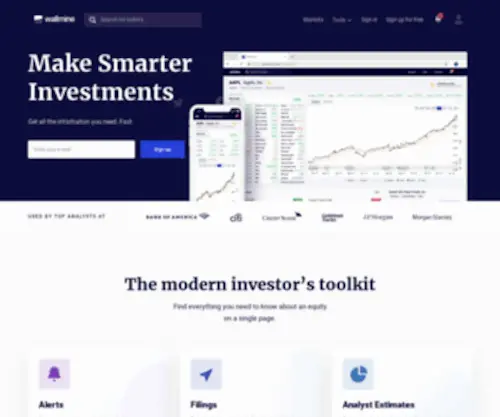 Wallmine.com(US stock market today) Screenshot