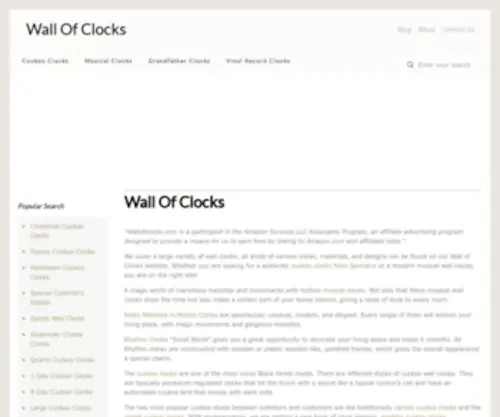 Wallofclocks.com(Wallofclocks) Screenshot