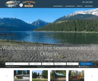 Wallowalakeresort.com(Wallowa Lake Vacation Rentals) Screenshot