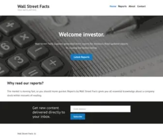 Wallstreetfacts.com(Stock reports and more) Screenshot