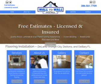 Walltowallinstall.com(Flooring Installation Company DeLand) Screenshot