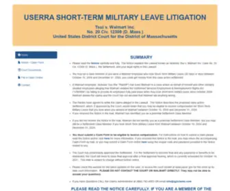 Walmartuserrasettlement.com(USERRA SHORT) Screenshot