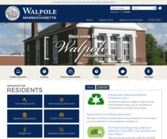 Walpole-MA.gov(Walpolema) Screenshot