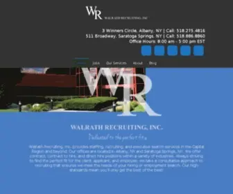 Walrathrecruiting.com(Staffing and Recruiting Agency in Albany) Screenshot