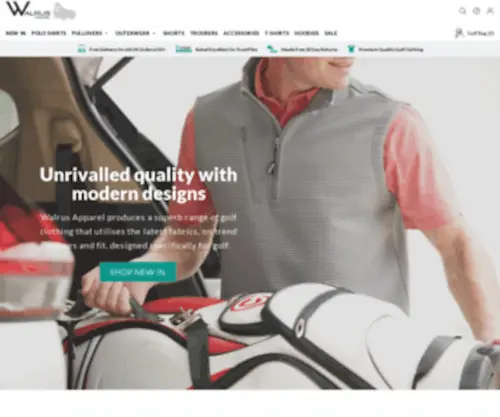 Walrusapparel.com(Mens Golf Clothing and Golf Accessories) Screenshot