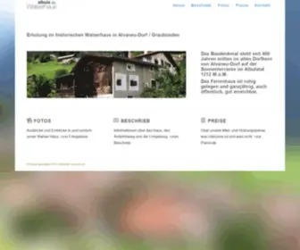 Walserhaus-Albula.ch(Walserhaus Albula) Screenshot