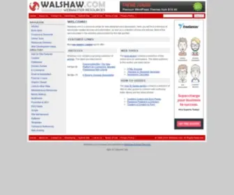 Walshaw.com(A resource center for webmasters of all levels) Screenshot