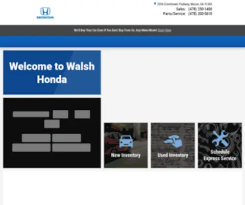 Walshhonda.com Screenshot