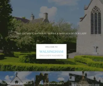 Walsingham.org.uk(Catholic National Shrine & Basilica of Our Lady) Screenshot