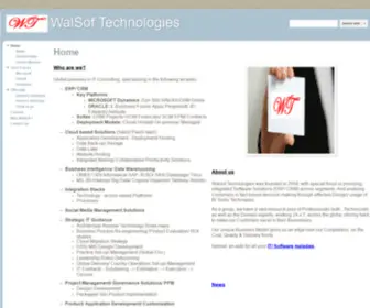 Walsoftechnologies.com(WalSof Technologies) Screenshot