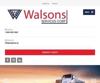 Walsons.ca(Walsons Services Corp) Screenshot
