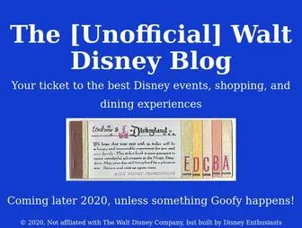 Waltdisneyblog.com(The Unofficial Walt Disney Blog) Screenshot