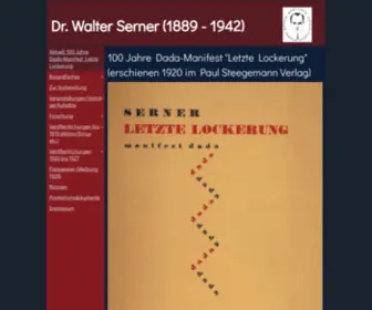 Walter-Serner.de(100 Jahre Dada) Screenshot