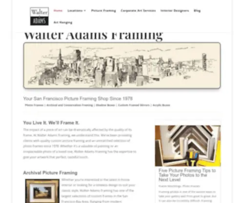 Walteradamsframing.com(Walter Adams Framing) Screenshot