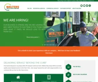 Waltersrecycling.com(Walter's Recycling & Refuse) Screenshot
