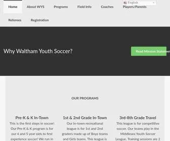 Walthamyouthsoccer.org(Waltham soccer) Screenshot