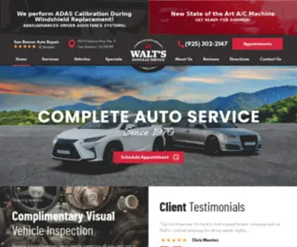 Waltsdanvilleservice.com(San Ramon Auto Repair) Screenshot