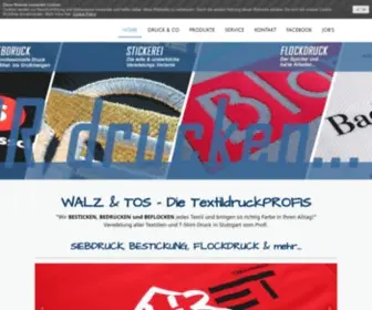 Walz-TOS-Textildruck.de(Textil & Druck aus Stuttgart) Screenshot