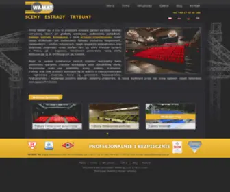 Wamat.com.pl(Firma WAMAT oferuje konstrukcje do budowy sceny przenośnej) Screenshot