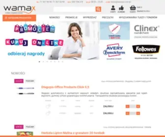 Wamax.com.pl(Artykuły i urządzenia biurowe online Wrocław) Screenshot