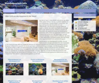 Wandaquarium.info(Wissen rund ums Wandaquarium) Screenshot