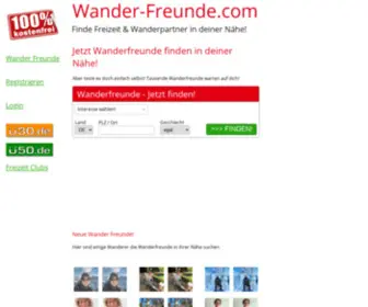 Wander-Freunde.com(Wandertreff für Singles) Screenshot