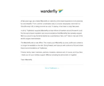 Wanderfly.com(Places To Visit) Screenshot