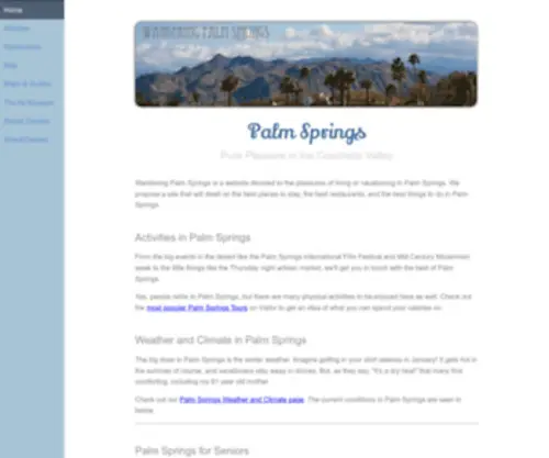 Wanderingpalmsprings.com(Wandering Palm Springs) Screenshot